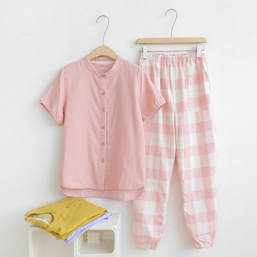 AB版女士纯棉睡衣套装