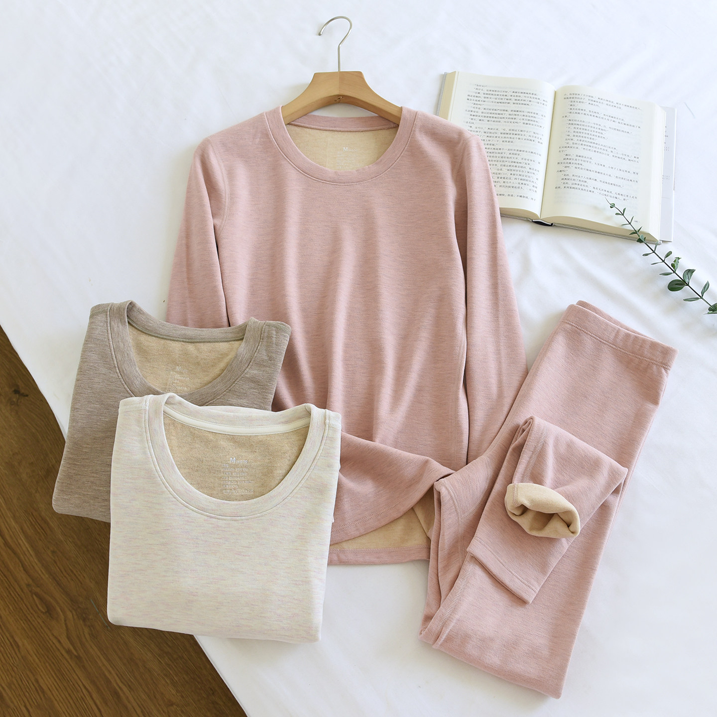 蚕丝羊绒保暖内衣套装女秋冬发热加绒加厚内搭秋衣秋裤2025新款