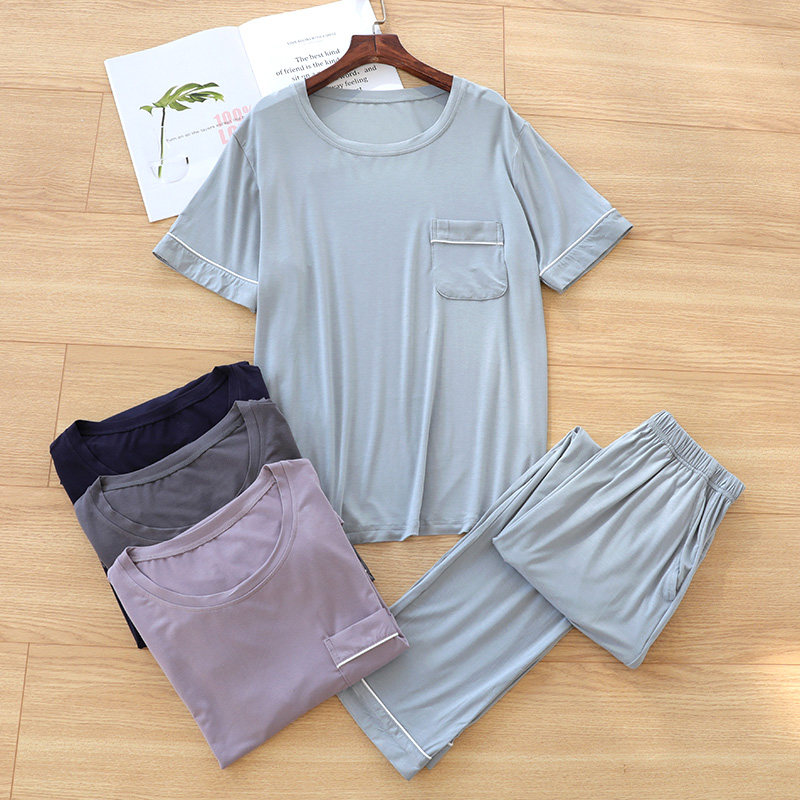 夏天男士睡衣莫代尔薄款短袖长裤大码宽松运动家居服套装可外穿,女士内衣/男士内衣/家居服,睡衣/家居服套装,淘宝优惠券,粉丝福利购,淘宝优惠卷