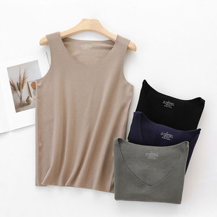 保暖内衣男德绒无痕发热背心内穿加绒加厚打底冬季棉毛衫上衣坎肩