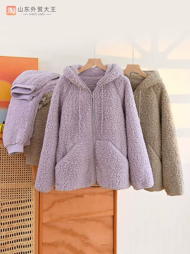 Бархатная утепленная коралловая пижама для влюбленных, бархатный комплект с капюшоном