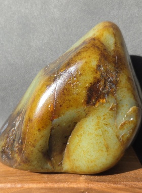 新疆的猫G112603 917.7克，顶细肉满褐黄皮脱青料墩子