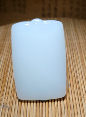 新疆的猫zg122501 36.4克白糯“油膏料”俄籽羊脂白玉平安无事牌