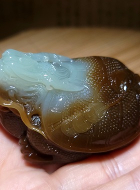 新疆的猫zg010405 112.1克糖美油脂感极强且末糖高青白玉龙龟摆件