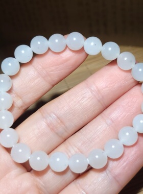 新疆的猫zg120516 17.8克，细润黑白分明星空点墨籽料老型珠手链