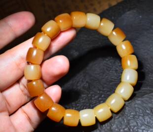 JJ012709新疆的猫46.2克11-10带渐变糖色油膏且末糖白直切手串