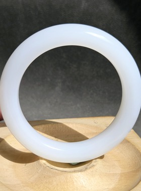 新疆的猫W091501 55.11克，浓糯凝脂般三高羊脂白玉俄料手镯