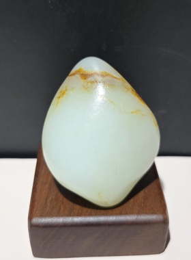 G012302新疆的猫高糯熟白·57.5克高熟高糯高细白玉玩籽和田玉