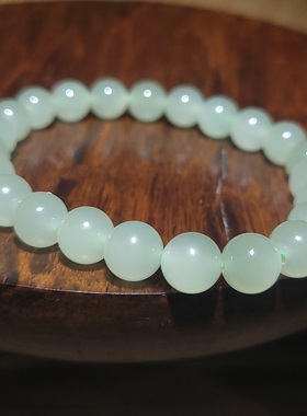 新疆的猫YQ010405 17.6克，8mm油糯纯美夹层料晴水圆珠手链