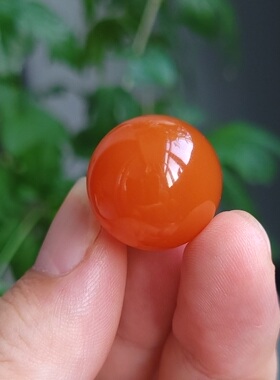 新疆的猫Z090101 11.3克R20顶细顶润浓艳火红樱桃红南红大圆珠