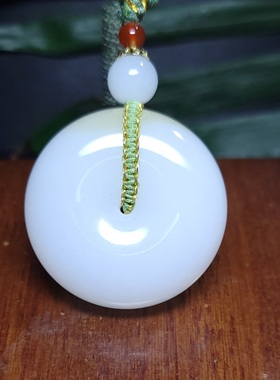 Z112606 28.1克典藏·极油糯特细一口糖金山羊脂糖白玉转运平安扣