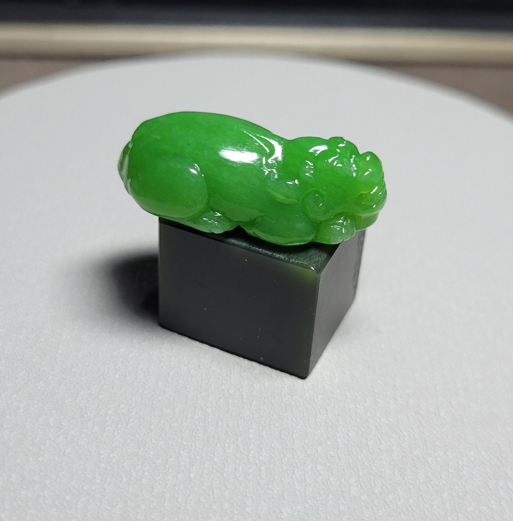 Z012401 新疆的猫6.8克油亮无黑点色泽翠靓果绿色碧玉貔貅和田玉,珠宝/钻石/翡翠,其他,淘宝优惠券,粉丝福利购,淘宝优惠卷