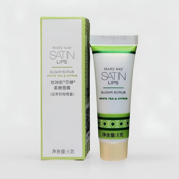 玫琳凯莎婷柔嫩唇膜8g去死皮角质唇纹唇部磨砂白茶柑橘正品2027