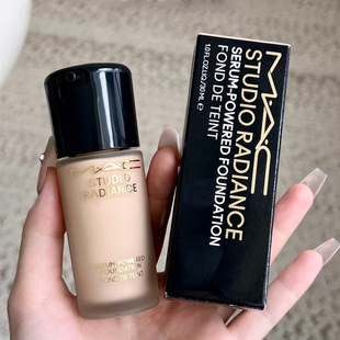 MAC魅可聚光瓶鎏金粉底液养肤保湿光泽水光肌30ml