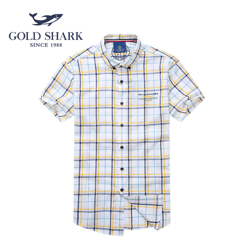 GOLDSHARK/金鲨纯棉短袖衬衫