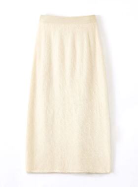 【空气层】秋季新款纯色半身包裙山羊绒女士半身裙
