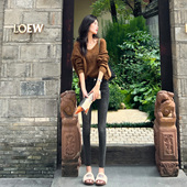 显瘦弹力铅笔裤 黑灰色靴裤 修身 女九分春秋季 子 高腰紧身小脚牛仔裤