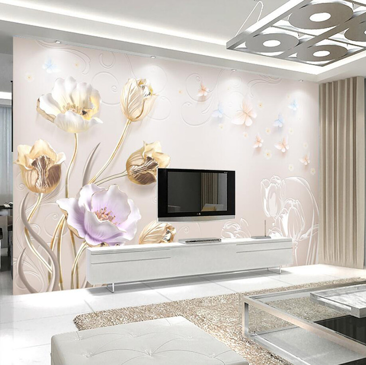 5d立体电视背景墙壁纸客厅8d墙纸沙发影视墙简约现代无缝墙布壁画