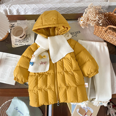 【现货】DW252363儿童羽绒服2025冬季新国标90白鸭绒女童羽绒服