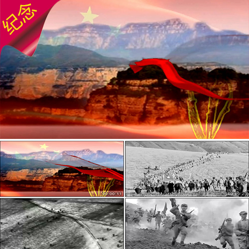 没有共产党就没有新中国 长征 红军参军 抗日抗战 解放视频素材