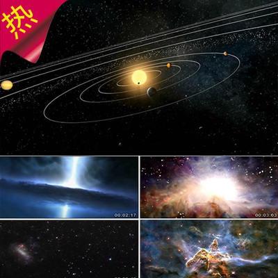 太空宇宙银河系 星空星球 陨石 时空穿梭 星云 科学旅行 视频素材