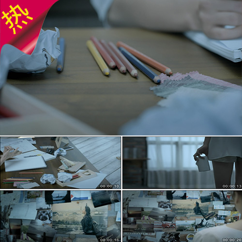 失意烦躁 心情失败消极情绪 撕纸 乱涂鸦 高清实拍视频素材