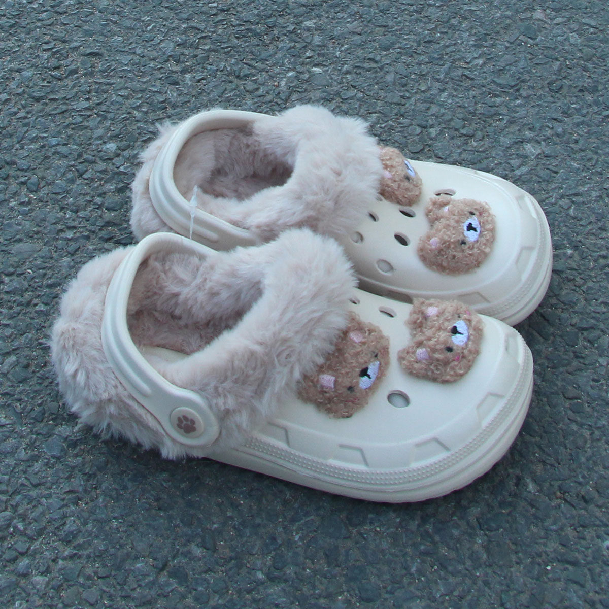 捡漏~大牌洞洞鞋加绒保暖舒适外贸原单童鞋室卡通熊女亲子包头鞋,童鞋/婴儿鞋/亲子鞋,儿童洞洞鞋,淘宝优惠券,粉丝福利购,淘宝优惠卷