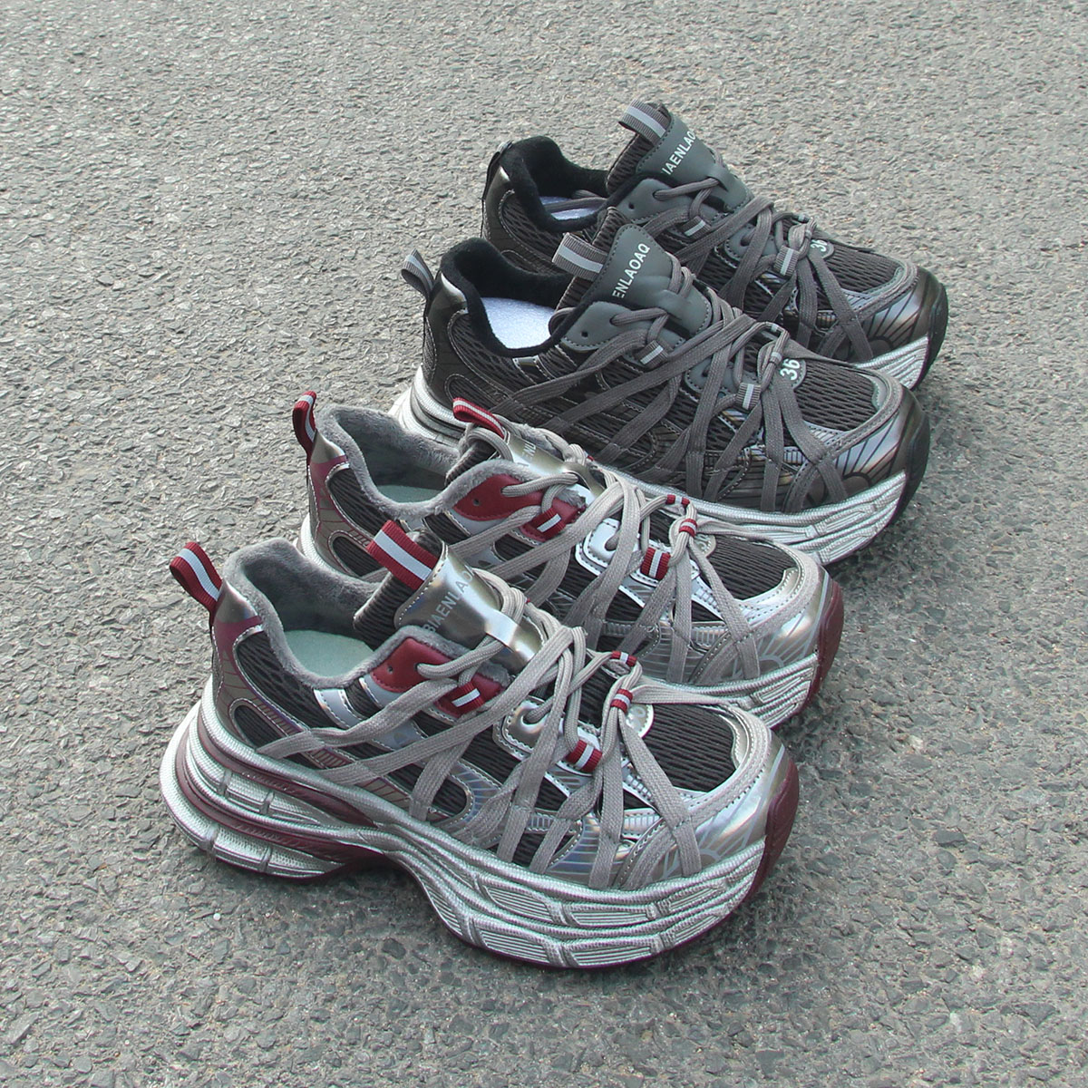 内增高6cm炸街显脚小复古老爹鞋休闲运动鞋加绒冬季透气鞋女鞋