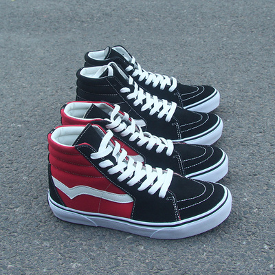 2022新款男女牛皮拼接帆布鞋高帮