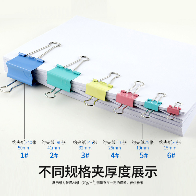 델리 롱테일 클립 대형 컬러 파일 클립 페타 클립 피쉬테일 클립 혼합 시험지 작은 책 철 클립