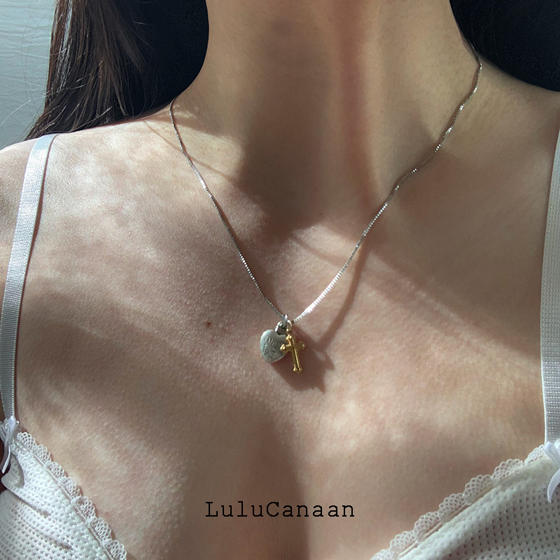 s925银盒子链女小众设计锁骨链