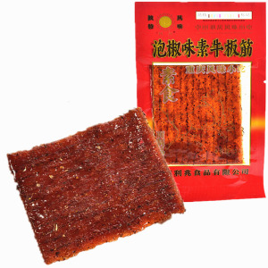 重庆风味麻辣小吃零食辣条利兆泡椒牛板筋8090儿时怀旧小吃批发