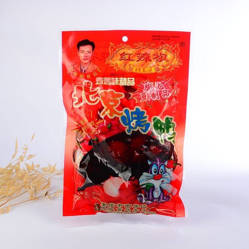 重庆风味红辣椒 北京烤鸭味辣条190克大包装素食儿时怀旧批发