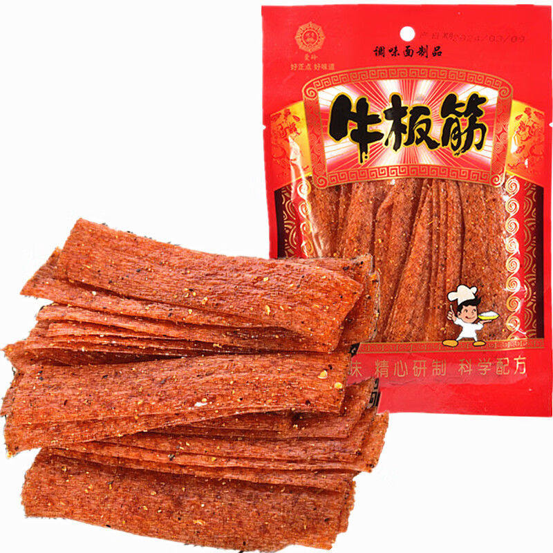 牛板筋调味面制品8090后儿时怀旧小吃零食辣条108克解馋零食