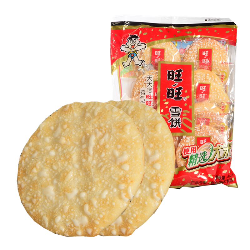 旺旺雪饼风味休闲小吃零食品84克整袋装香脆儿时怀旧小吃批发