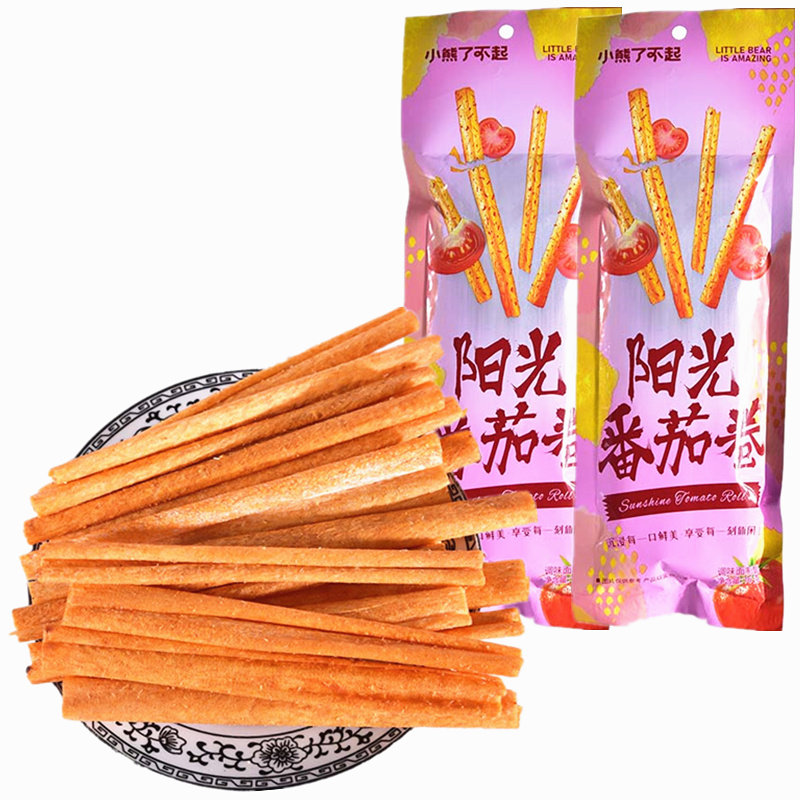 阳光番茄圈风味休闲小吃零食追剧解馋麻辣棒批发约15克