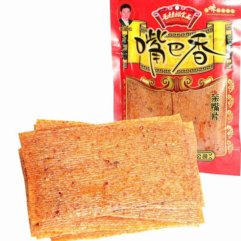 河南风味小吃零食辣条辣片嘴巴香亲嘴片大包装112克儿时怀旧批发