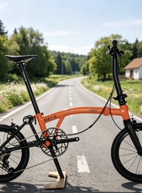 mintparts-aero16英寸8.9KG铝合金小布碳纤维叉三折叠自行车国布