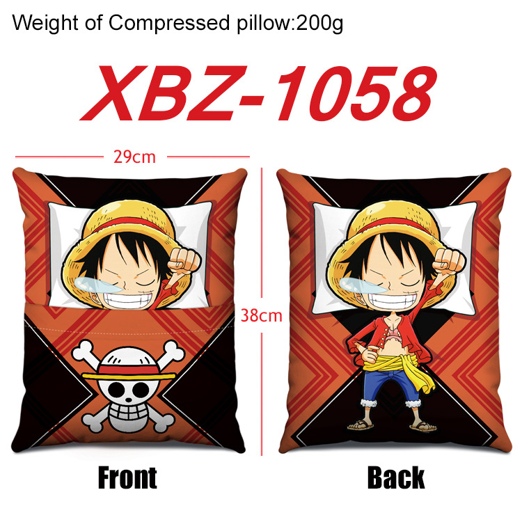 海贼王动漫抱枕路飞乔巴索隆娜美双面印花可掀被枕头靠垫跨境礼品