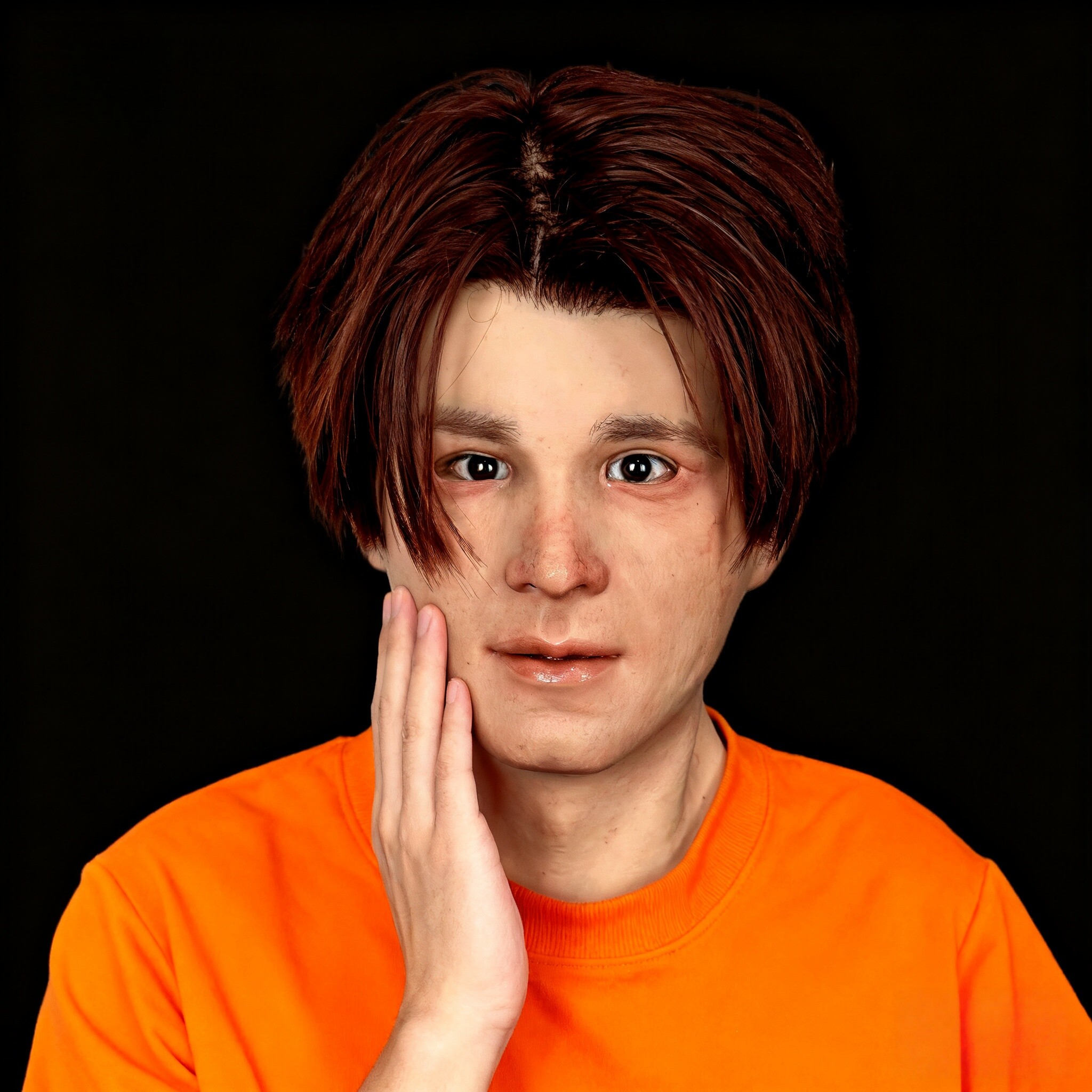 全脸面具3D搞笑直播硅胶男士仿真高颜值易容画皮人脸头套变脸定制