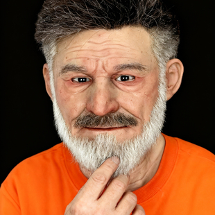 全脸网红3D搞笑面具直播硅胶男士仿真高颜值易容画皮人脸头套帅哥