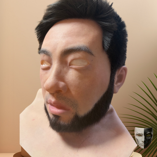网红帅哥男款直播面具硅胶高颜值易容明星真人脸仿真全脸款头套