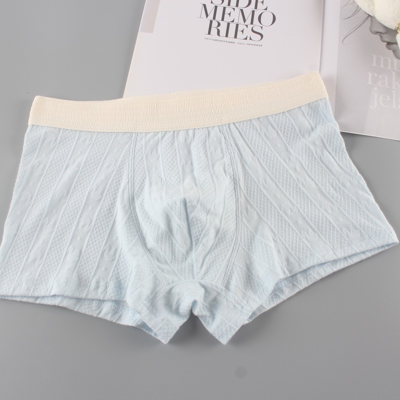 2512全棉男士内裤 柔软舒适透气中腰平角男内裤 全棉提花亲肤面料