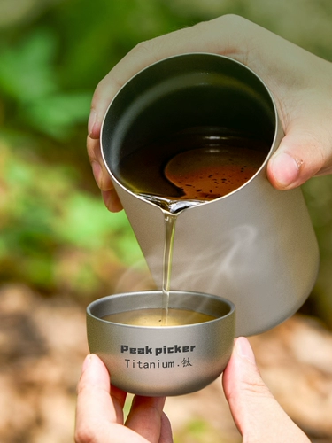 Чистый титановый чай чашка кунг -фу чайная мебель мебель Master Cup Cup Cup Pin