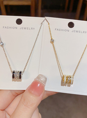 韩版时尚简约设计感小蛮腰吊坠项链气质百搭轻奢锁骨链配饰