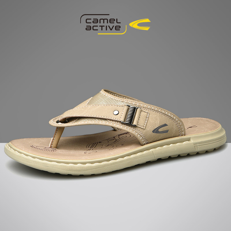 德国骆驼动感夏季人字拖男士外穿凉鞋男款室外防滑夹趾凉拖鞋子潮