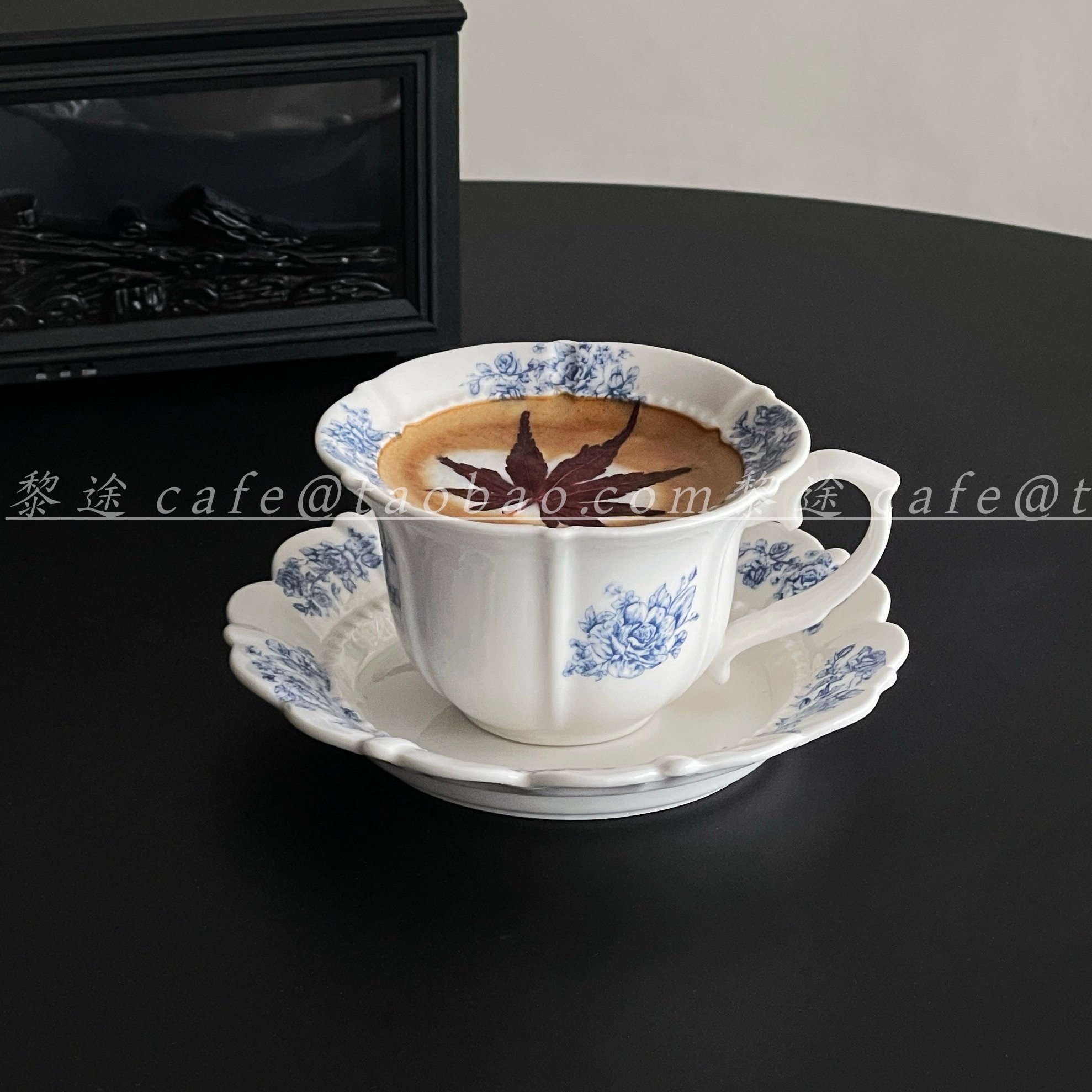 复古法式玫瑰花瓣珠点陶瓷咖啡拉花杯下午茶杯碟小众手握杯中古杯,餐饮具,咖啡杯,淘宝优惠券,粉丝福利购,淘宝优惠卷