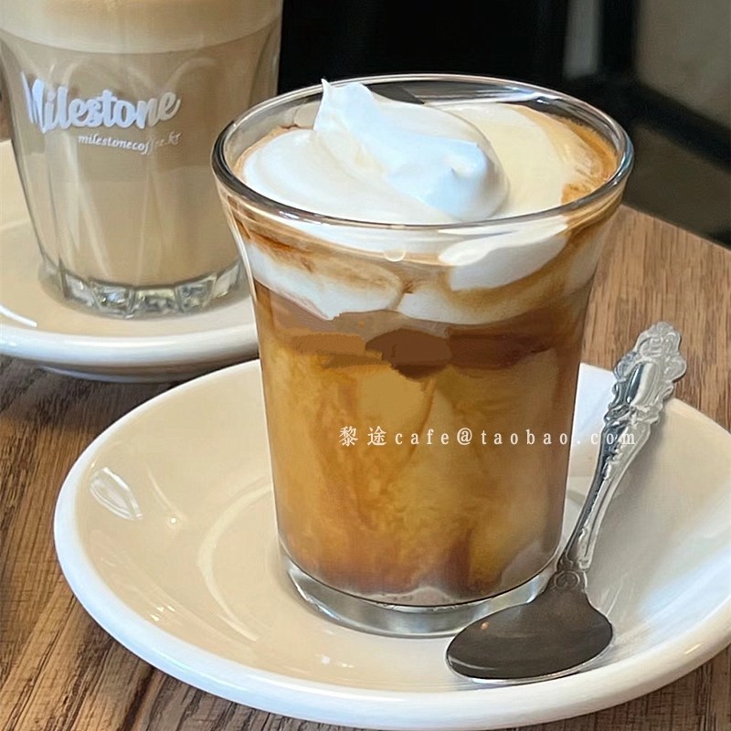 网红ins玻璃拿铁咖啡杯