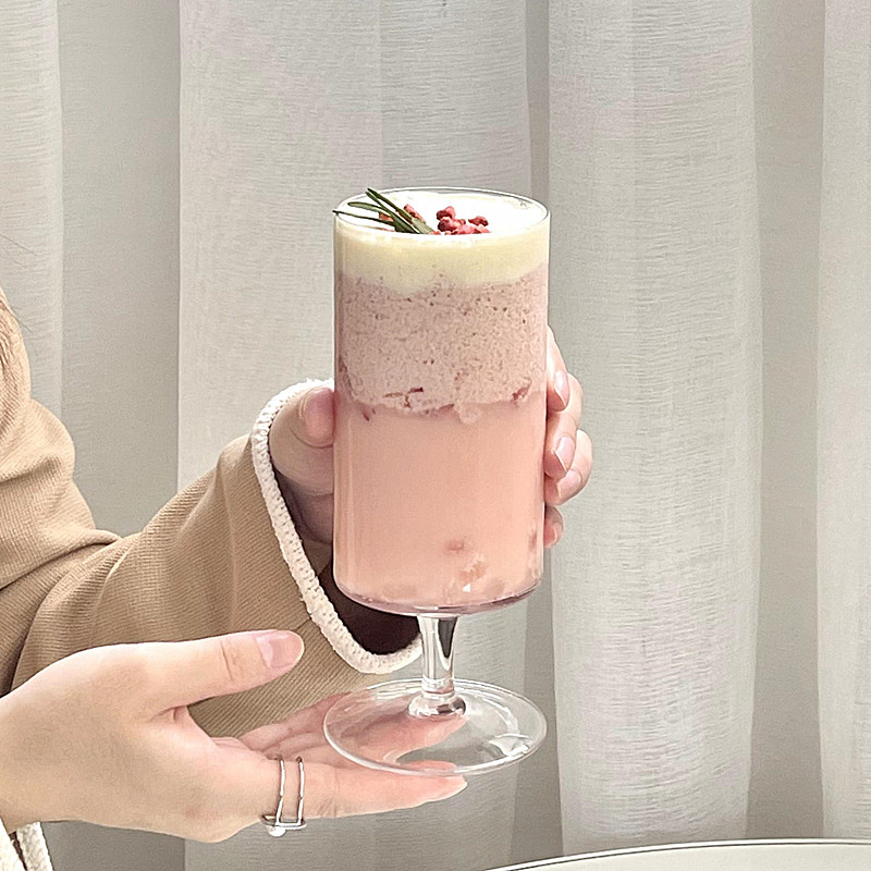 高颜值玻璃杯ins网红餐厅冷饮杯