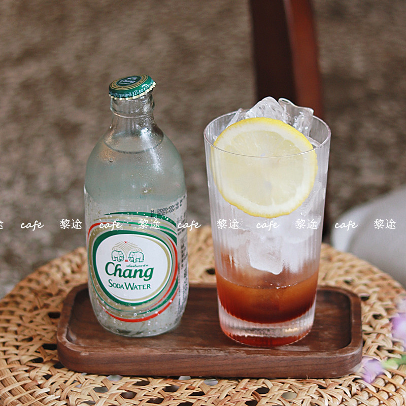 日式玻璃简约条纹咖啡杯